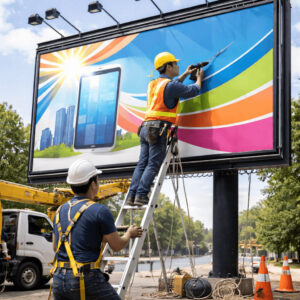 Thi công hộp đèn quảng cáo ngoài trời