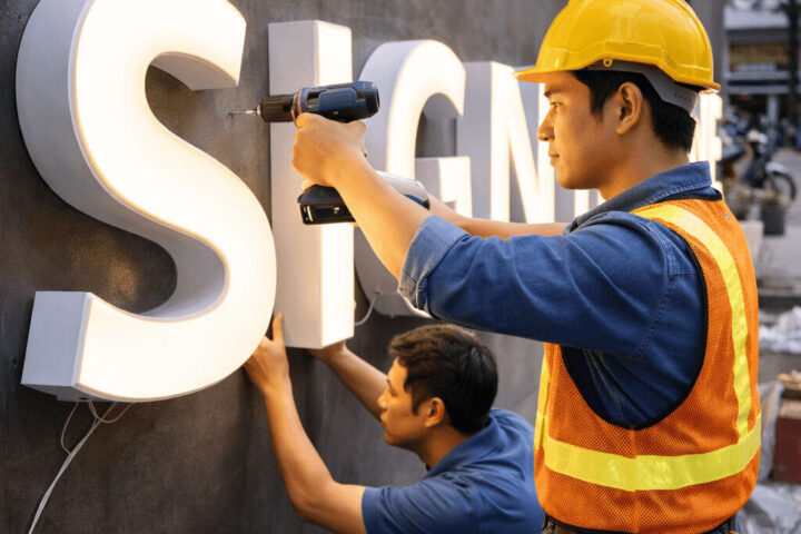 Thi Công Chữ Nổi Quảng Cáo