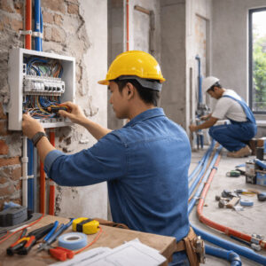 Thi công điện nước công trình dân dụng