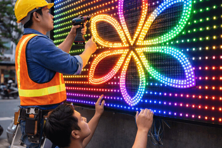 Thi Công Quảng Cáo Đèn Led