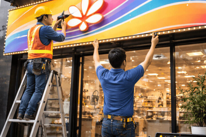 Thi Công Quảng Cáo Mặt Tiền Cửa Hàng